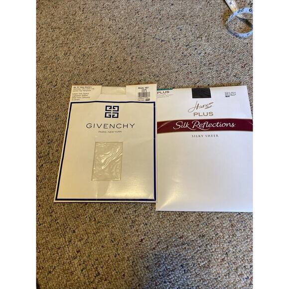 Vintage Set Of3 Givenchy Body Smoothers Support Leg Pantyhose Silky Ultra Sheer - Picture 9 of 9